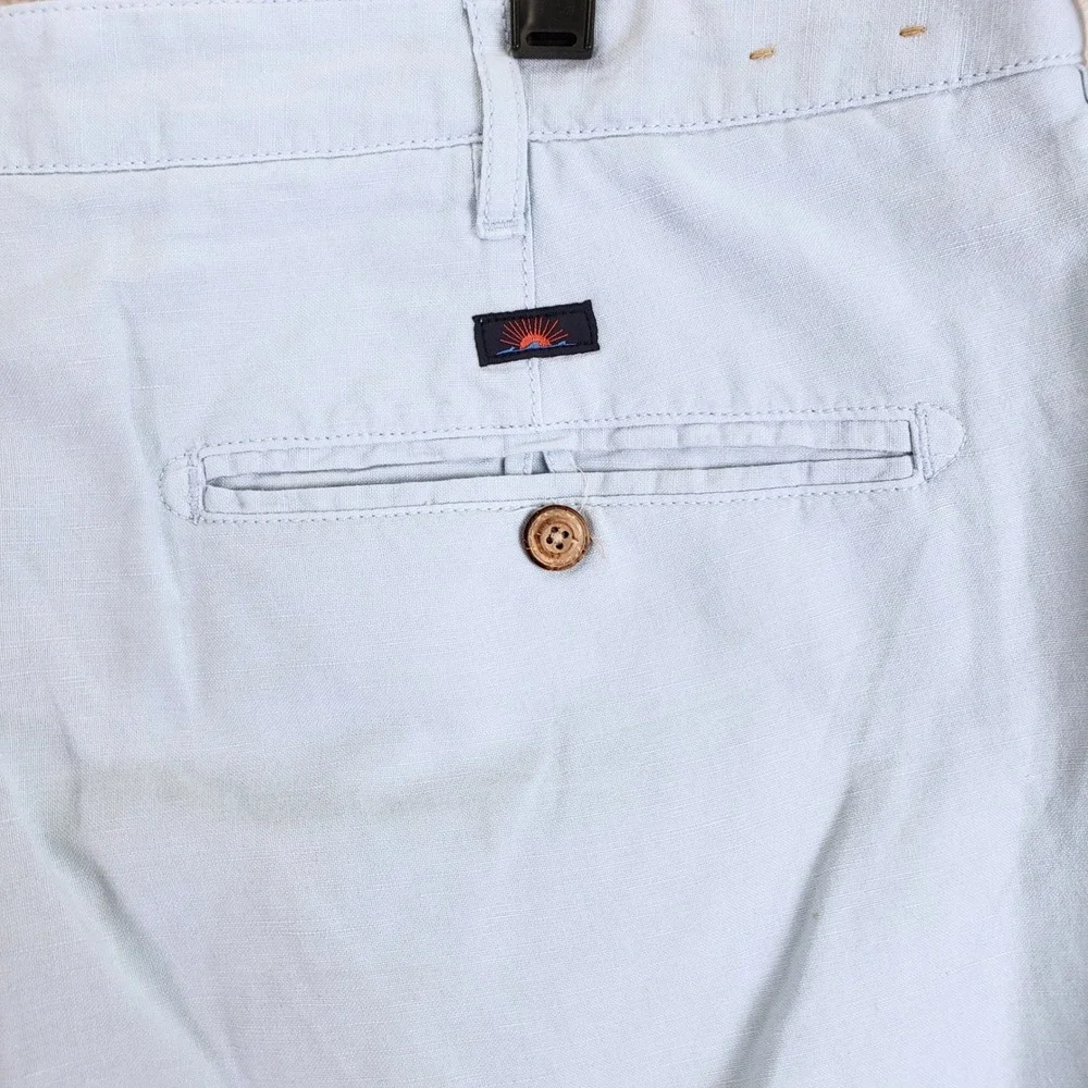 Faherty Linen Shorts Mens 42 Blue Coastal Summer Casual